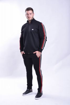 Екип F 295 черен с червен/бял кант S