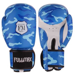 Камуфлажни боксови ръкавици Fullmax, син 504A 12 OZ