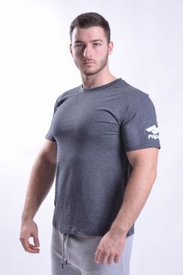 М.тениска F293 черен меланж - 2XL